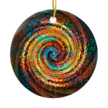 Ornement en céramique brillante Terre