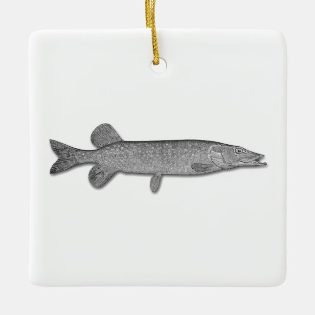 Ornement En Céramique Broche du Nord - Poisson-veste (Devant)