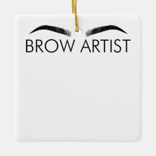 Ornement En Céramique Brow Artiste Brow Lounge Eyebrow Lover Br
