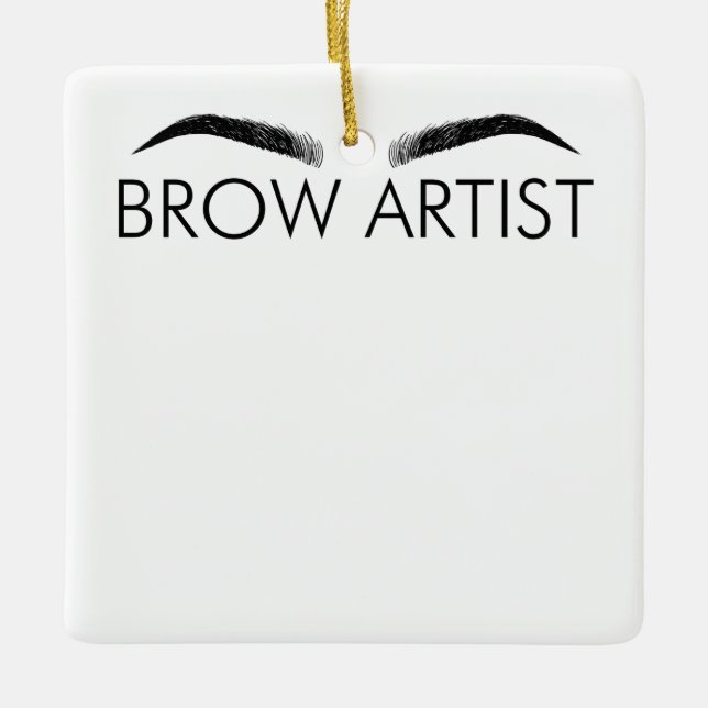 Ornement En Céramique Brow Artiste Brow Lounge Eyebrow Lover Br (Devant)
