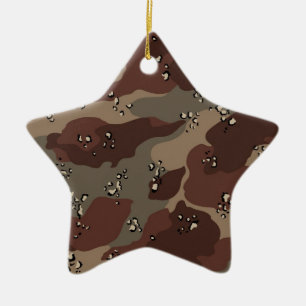 Ornement En Céramique Brown Camo