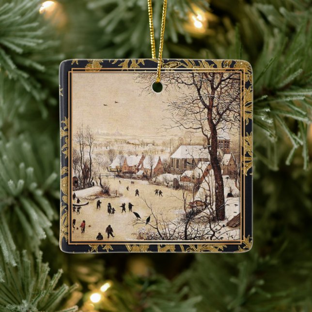 Ornement En Céramique Bruegel l'Ancien - Paysage hivernal (Arbre)