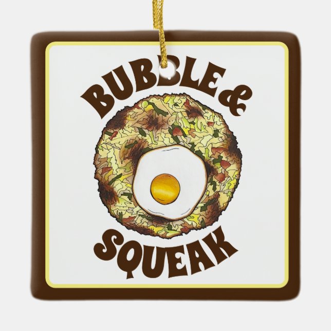 Ornement En Céramique Bubble et Squeak Brunch Royaume-Uni Cuisine alimen (Devant)