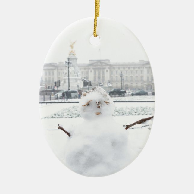 Ornement En Céramique Buckingham Palace Snowman (Devant)
