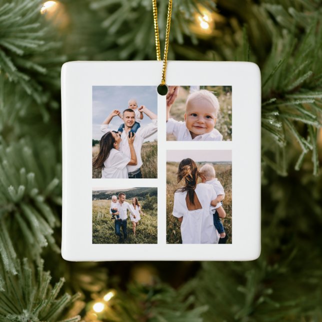 Ornement En Céramique budget Très beau temps noël multi photo (Arbre)
