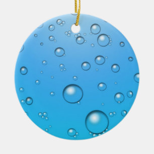 Ornement En Céramique Bulles claires, Eau bleue