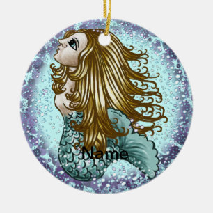 Ornement En Céramique Bulles Mystic Mermaid Orament