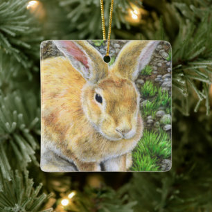 Ornement En Céramique Bunny Pastel