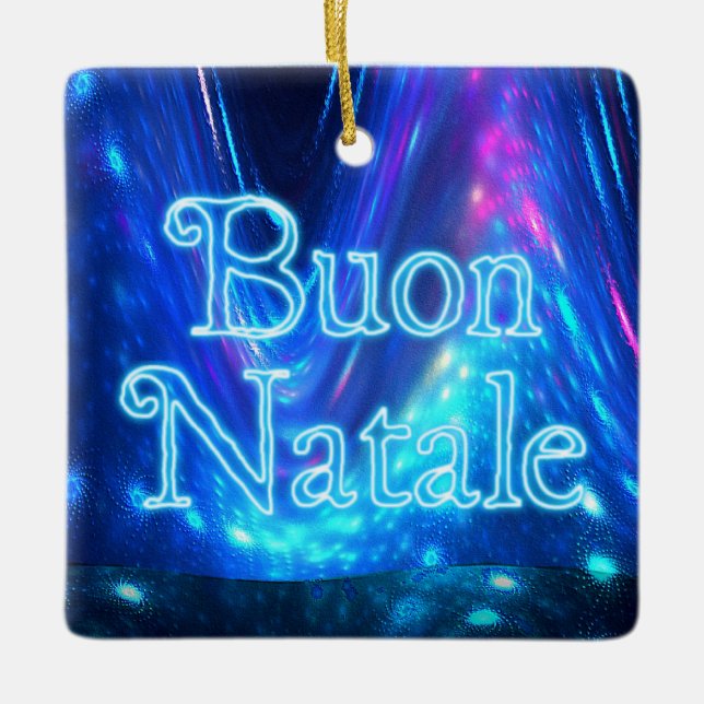 Ornement En Céramique Buon Natale - Qaanaaq - Lumières du Nord (Devant)