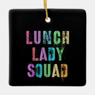 Ornement En Céramique Bureau de l'école Lady Squad Cool