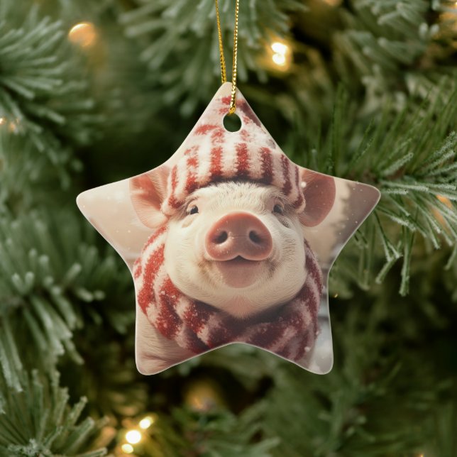 Ornement En Céramique Cadeau Amoureux des animaux, Cadeau d'amateur de f (Arbre)