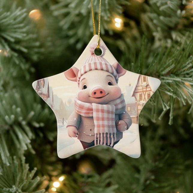 Ornement En Céramique Cadeau Amoureux des animaux, Cadeau d'amateur de f (Arbre)