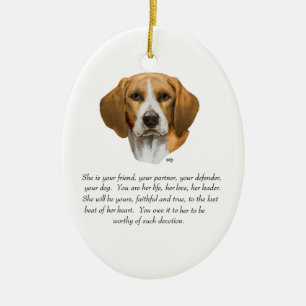 Ornement En Céramique Cadeau Beagle