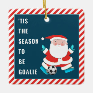 Ornement En Céramique Cadeau de gardien de football