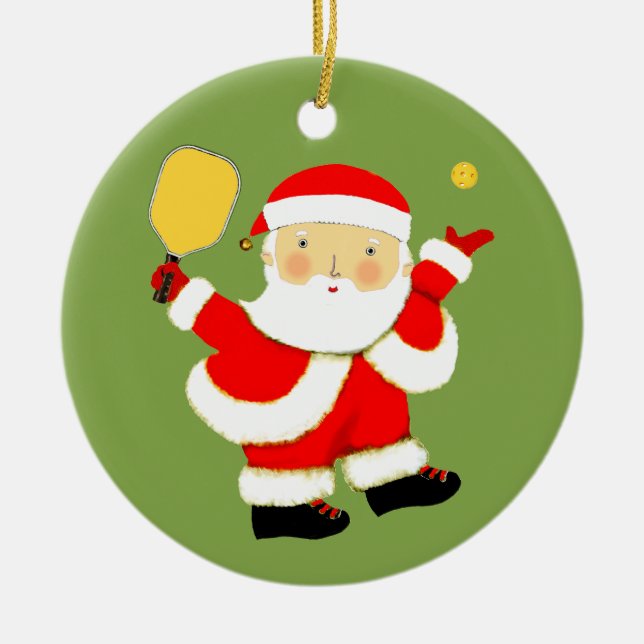 Ornement En Céramique Cadeau de vacances Pickleball (Devant)
