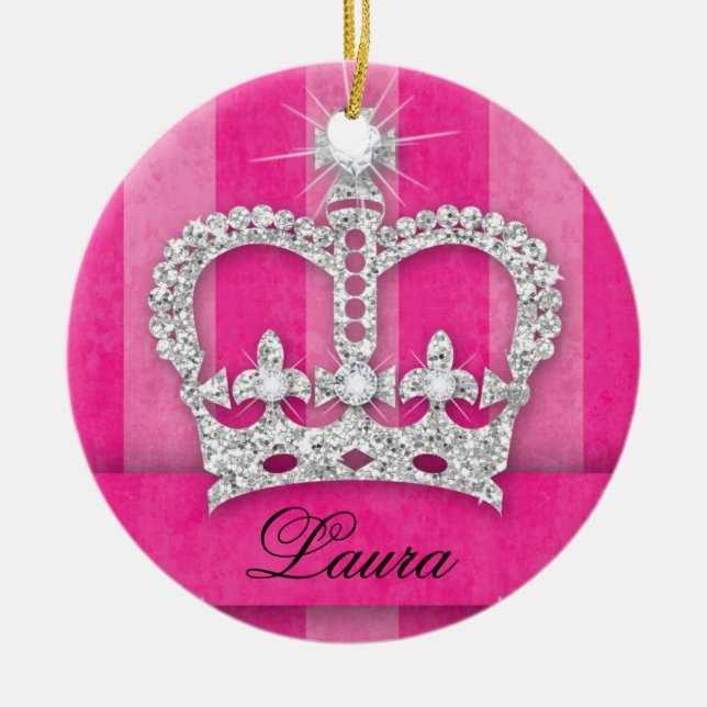 Ornement En Céramique Cadeau d'ornement de couronne de princesse de (Devant)