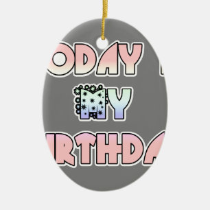 Ornement En Céramique Cadeau HakunaMatata Aujourd'hui est mon anniversai