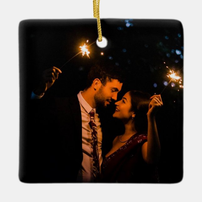 Ornement En Céramique Cadeau Newlysée, Noël M. Mme. (Devant)