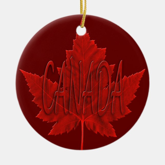 Ornement En Céramique Cadeaux canadiens personnalisés de souvenirs d'orn (Devant)