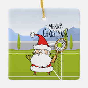Ornement En Céramique Cadeaux de Noël de tennis pour joueur de tennis
