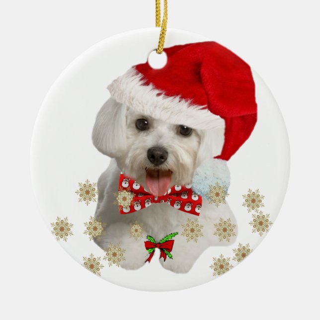 Ornement En Céramique Cadeaux de Noël maltais (Devant)