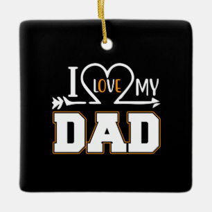 Ornement En Céramique Cadeaux papa   J'aime mon père