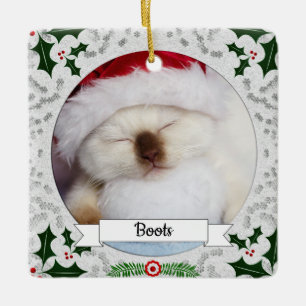Ornement En Céramique Cadre Holly Personnalisable Kitty