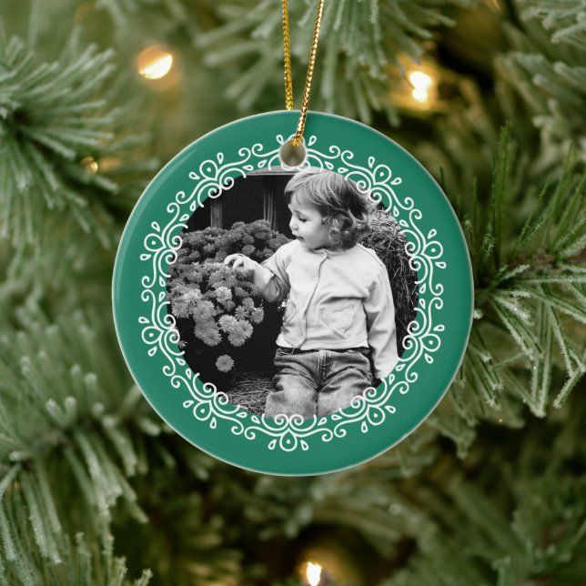 Ornement En Céramique Cadres photo Jade Green Fancy Swils (Arbre)