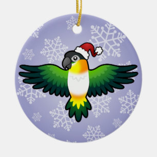 Ornement En Céramique Caïque/perruche/Pionus/perroquet de Noël