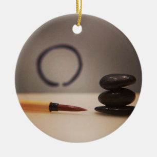 Ornement En Céramique Calligraphie chinoise avec cairns