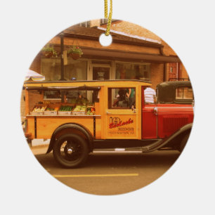 Ornement En Céramique Camion alimentaire classique