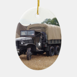 Ornement En Céramique Camion militaire vintage