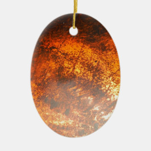 Ornement En Céramique Camion vintage Junk rouge et orange