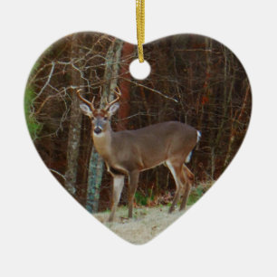 Ornement En Céramique Camo vert, cerf commun de camouflage personnalisé