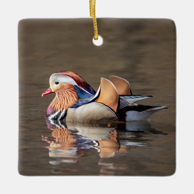 Ornement En Céramique Canard mandarin (Devant)