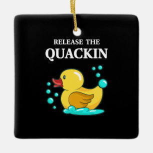 Ornement En Céramique Canard - Relâchez Le Quackin