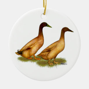 Ornement En Céramique Canards :  Campbell kaki