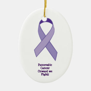 Ornement En Céramique Cancer pancréatique en avant nous combattons
