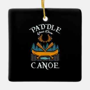 Ornement En Céramique Canotage - Pagayer Votre Propre Canoë