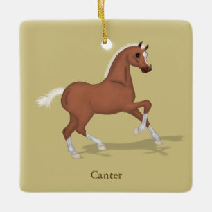 Ornement En Céramique Cantonner Sorrel Gaits of the Horse Personnalisé