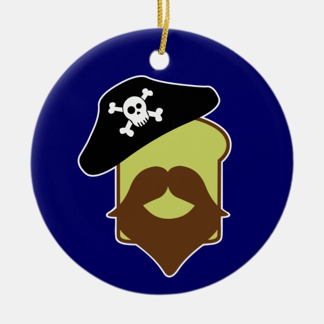 Ornement En Céramique Capitaine Breadbeard (Devant)