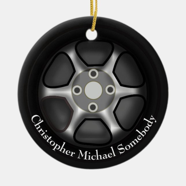 Ornement En Céramique Car Wheel | Add (Devant)