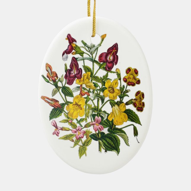 Ornement En Céramique Carnaval des fleurs (Dos)
