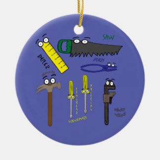 Ornement En Céramique Carpenter Outils Whimsical Dessin