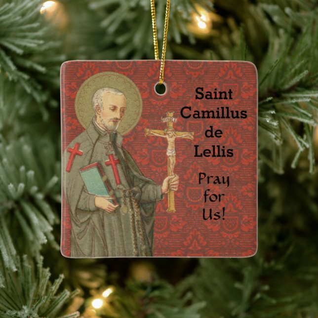 Ornement En Céramique Carré St. Camillus de Lellis (SAU 37) (Arbre)