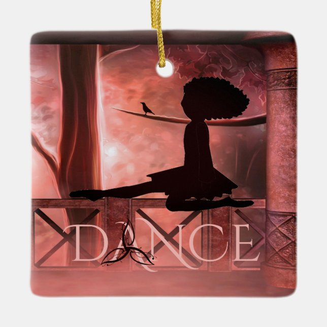 Ornement En Céramique Carte d'anniversaire Sunrise Irish Dancer personna (Devant)