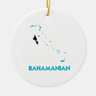 ORNEMENT EN CÉRAMIQUE CARTE DE BAHAMANIAN