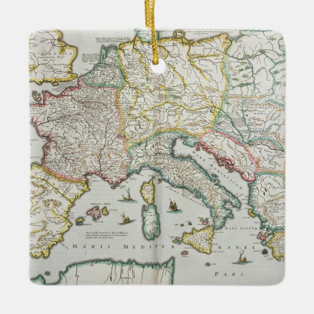 Ornement En Céramique Carte de l'empire de Charlemagne (Devant)