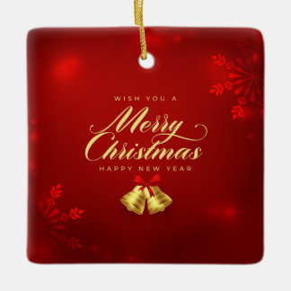 Ornement En Céramique Carte de vacances plat, taille : 4,25 po x 5,5 po,