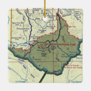 Ornement En Céramique Carte du parc national Big Bend